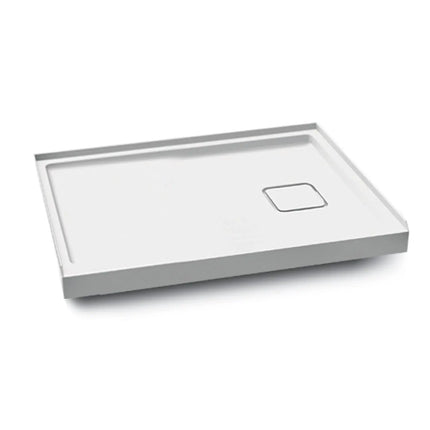 Kalia KOVER 48x32 Rectangular Acrylic Shower Base 48x32 with Right Drain and Integrated Tiling Flange on 3 Sides BW1550-240 - Plumbing Market