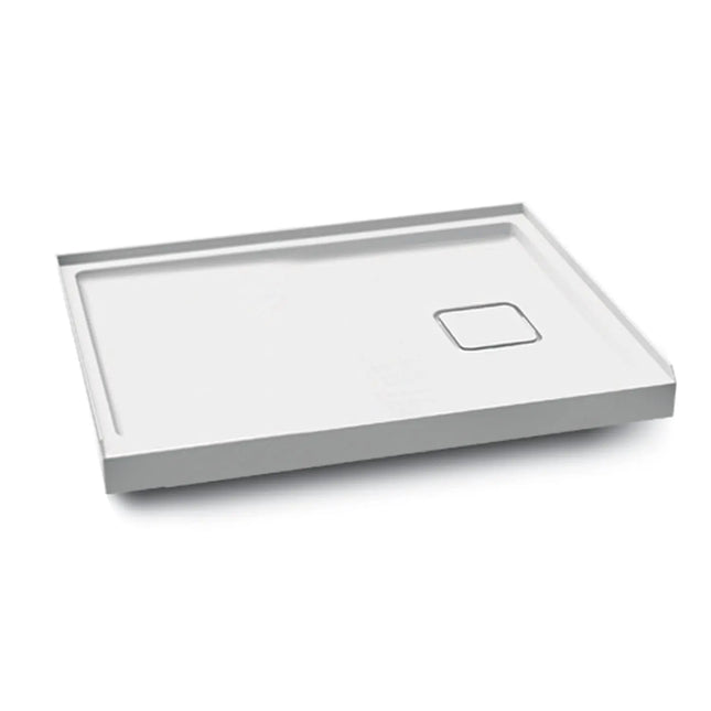 Kalia KOVER 48x32 Rectangular Acrylic Shower Base 48x32 with Right Drain and Integrated Tiling Flange on 3 Sides BW1550-240 - Plumbing Market