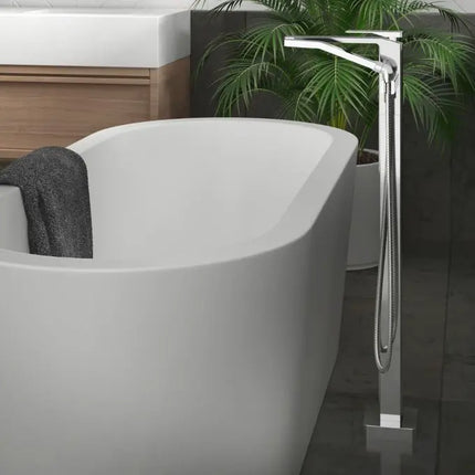 Kalia Kareo Free Standing Bathtub Filler Faucet With Hand Shower - Plumbing Market