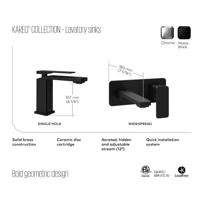 Kalia Kareo Single Hole Bathroom Sink Faucet With Pop Up Drain - Plumbing Market