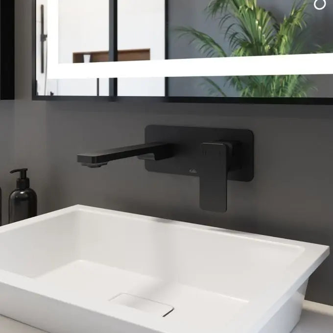 Kalia Kareo Wall Mount Bathroom Sink Faucet With Push Drain - Plumbing Market