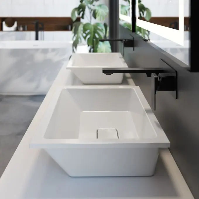 Kalia Kareo Wall Mount Bathroom Sink Faucet With Push Drain - Plumbing Market