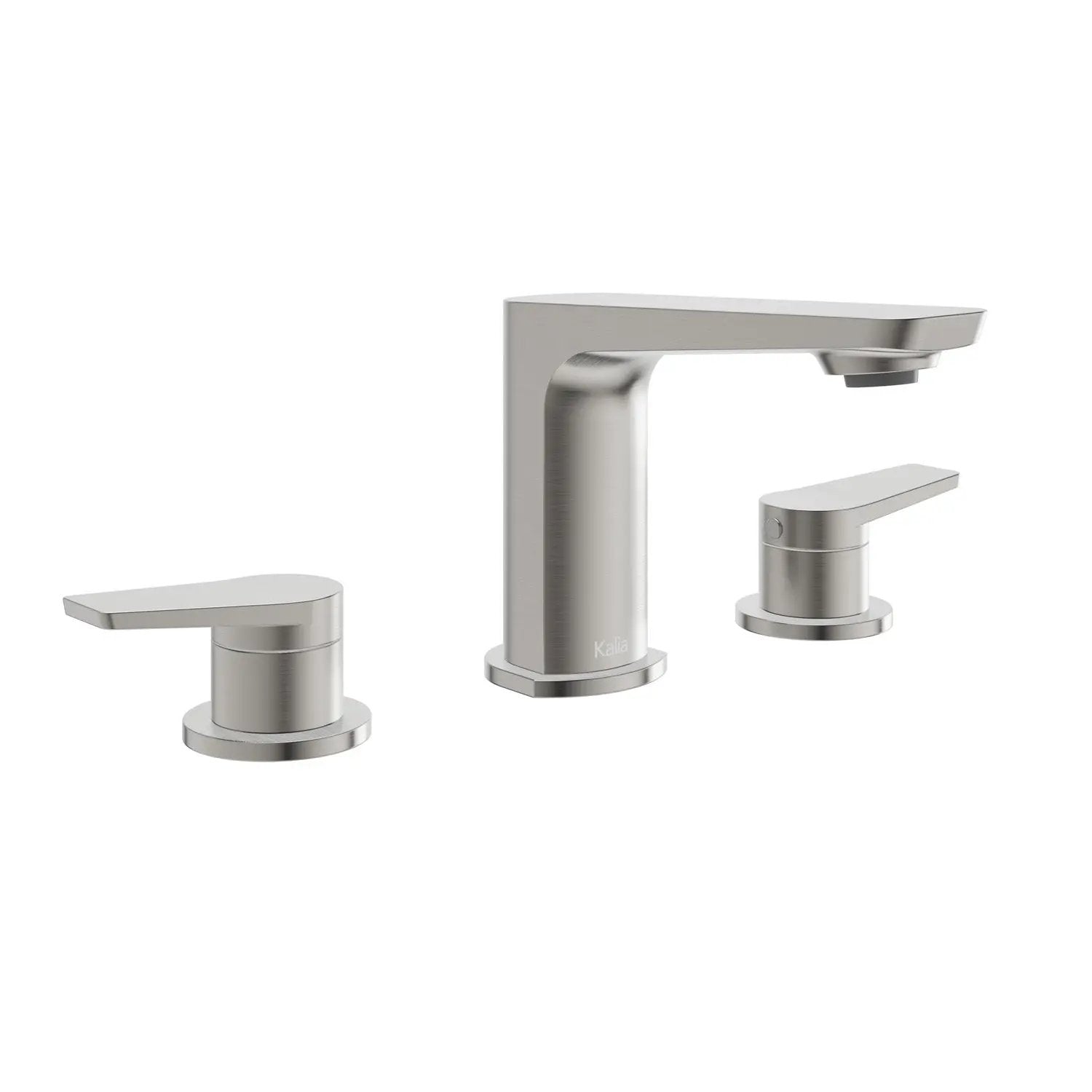Kalia MOROKA Widespread Lavatory Faucet with Push Drain With Overflow Pure Nickel - Plumbing Market