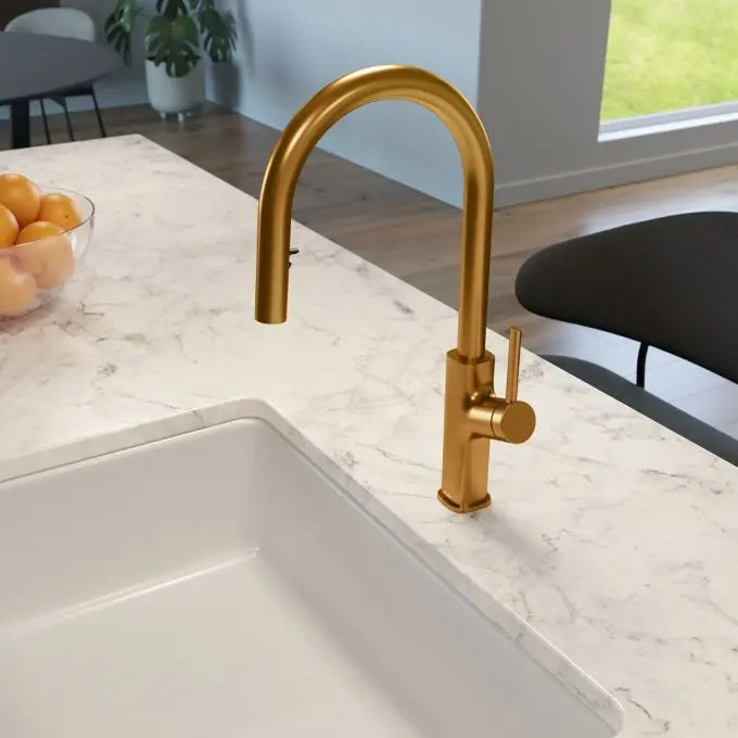 Kalia Masimo Diver Single Handle Kitchen Faucet With Pull Down Spray - Plumbing Market
