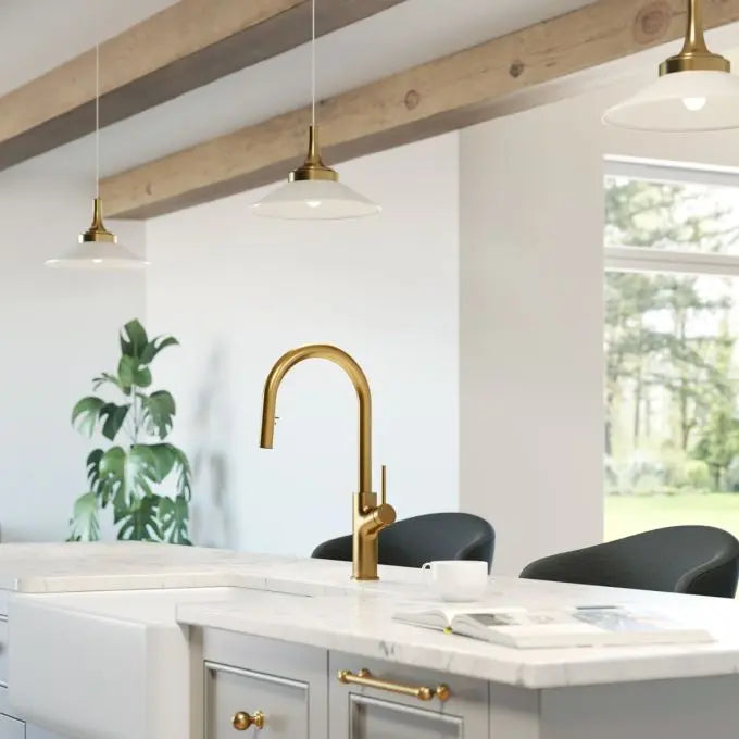 Kalia Masimo Diver Single Handle Kitchen Faucet With Pull Down Spray - Plumbing Market