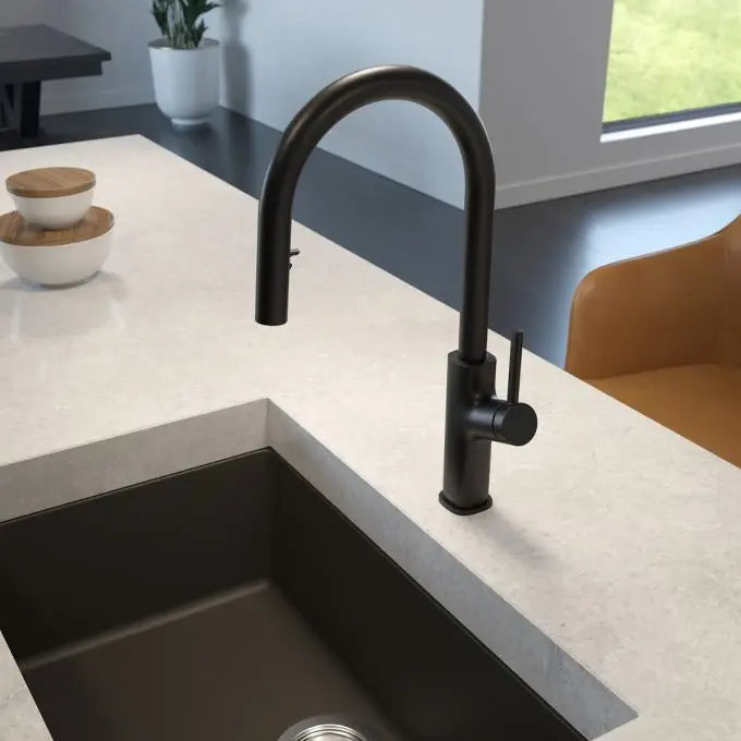 Kalia Masimo Diver Single Handle Kitchen Faucet With Pull Down Spray - Plumbing Market