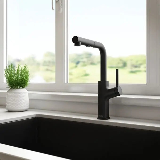 Kalia Masimo Surfer Single Handle Kitchen Faucet Pull Out Dual Spray - Plumbing Market
