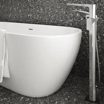 Kalia Moroka Free Standing Tub Filler With Hand Shower Trim - Plumbing Market