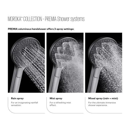 Kalia Moroka TB2 Shower Faucet With Hand Shower Push Button Valves - Plumbing Market