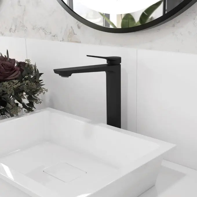 Kalia Moroka Tall Vessel Sink Single Hole Bathroom Sink Faucet - Plumbing Market