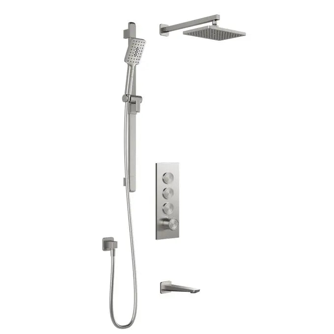 Kalia Moroka Tb3 Shower Faucet System With Push Button Valves - Plumbing Market