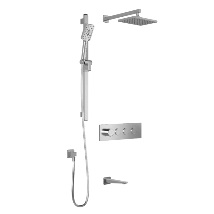 Kalia Moroka Tb3 Shower Faucet System With Push Button Valves - Plumbing Market