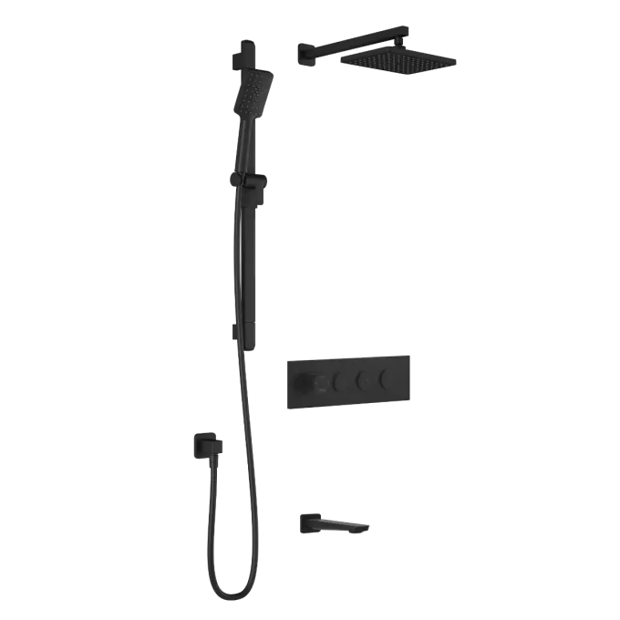 Kalia Moroka Tb3 Shower Faucet System With Push Button Valves - Plumbing Market