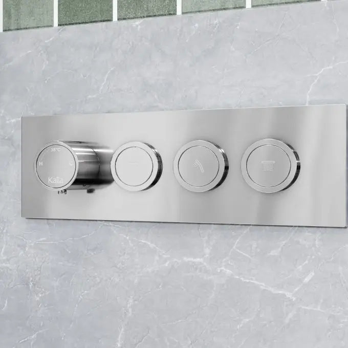 Kalia Moroka Tb3 Shower Faucet System With Push Button Valves - Plumbing Market