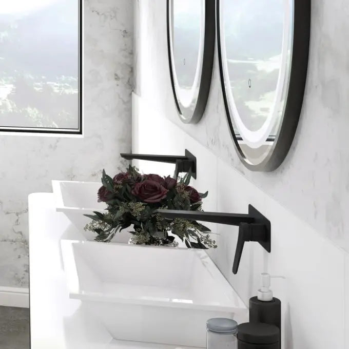 Kalia Moroka Wall Mount Bathroom Sink Faucet With Drain and Overflow - Plumbing Market