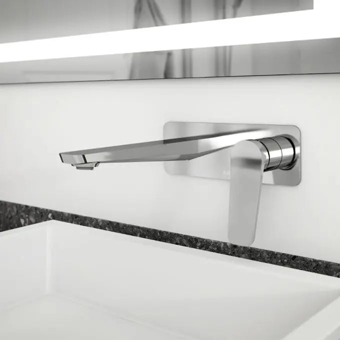 Kalia Moroka Wall Mount Bathroom Sink Faucet With Drain and Overflow - Plumbing Market