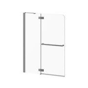 Kalia PRATIKA  Bath Shield 42''' x 56'' Chrome Clear Duraclean Glass DR1683-110-003 - Plumbing Market