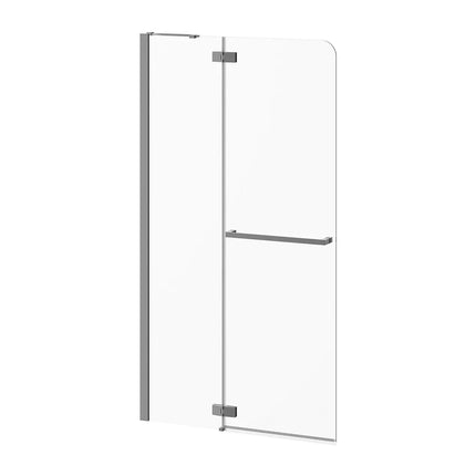 Kalia PRATIKA  Shower Shield 42''' x 77'' Chrome Clear Duraclean Glass DR1684-110-003 - Plumbing Market