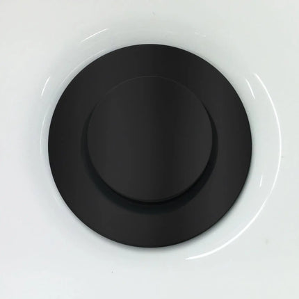 Kalia Push Drain With Overflow Assembly with 35.5mm Cap Matte Black AC1327-160 - Plumbing Market