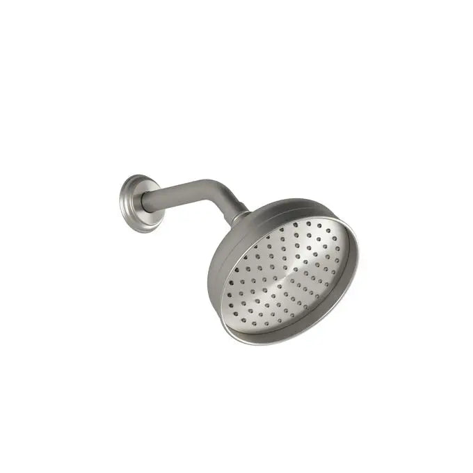 Kalia RUSTIK 156mm (6⅛'') Showerhead and 153mm (6'') 45 Degrees Wallarm Pure Nickel PVD BF1535-125 - Plumbing Market