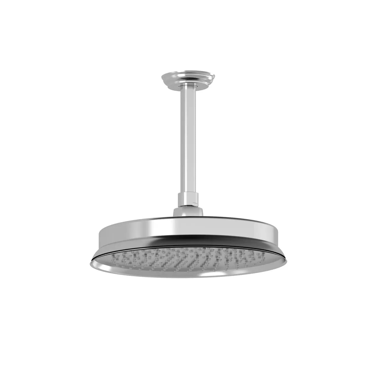 Kalia RUSTIK 229mm (9'') Rainhead and 153mm (6'') Vertical Ceiling Arm Chrome BF1508-110 - Plumbing Market