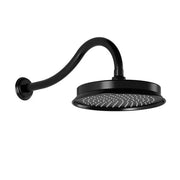 Kalia RUSTIK 229mm (9'') Rainhead and 344mm (13½'') 90 Degrees Wallarm Black BF1507-165 - Plumbing Market