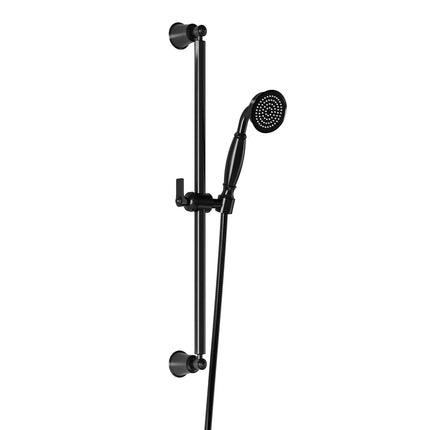 Kalia RUSTIK Handshower, Wallbar and 60'' Flexible and Soft Metal Hose Assembly Black BF1529-165 - Plumbing Market