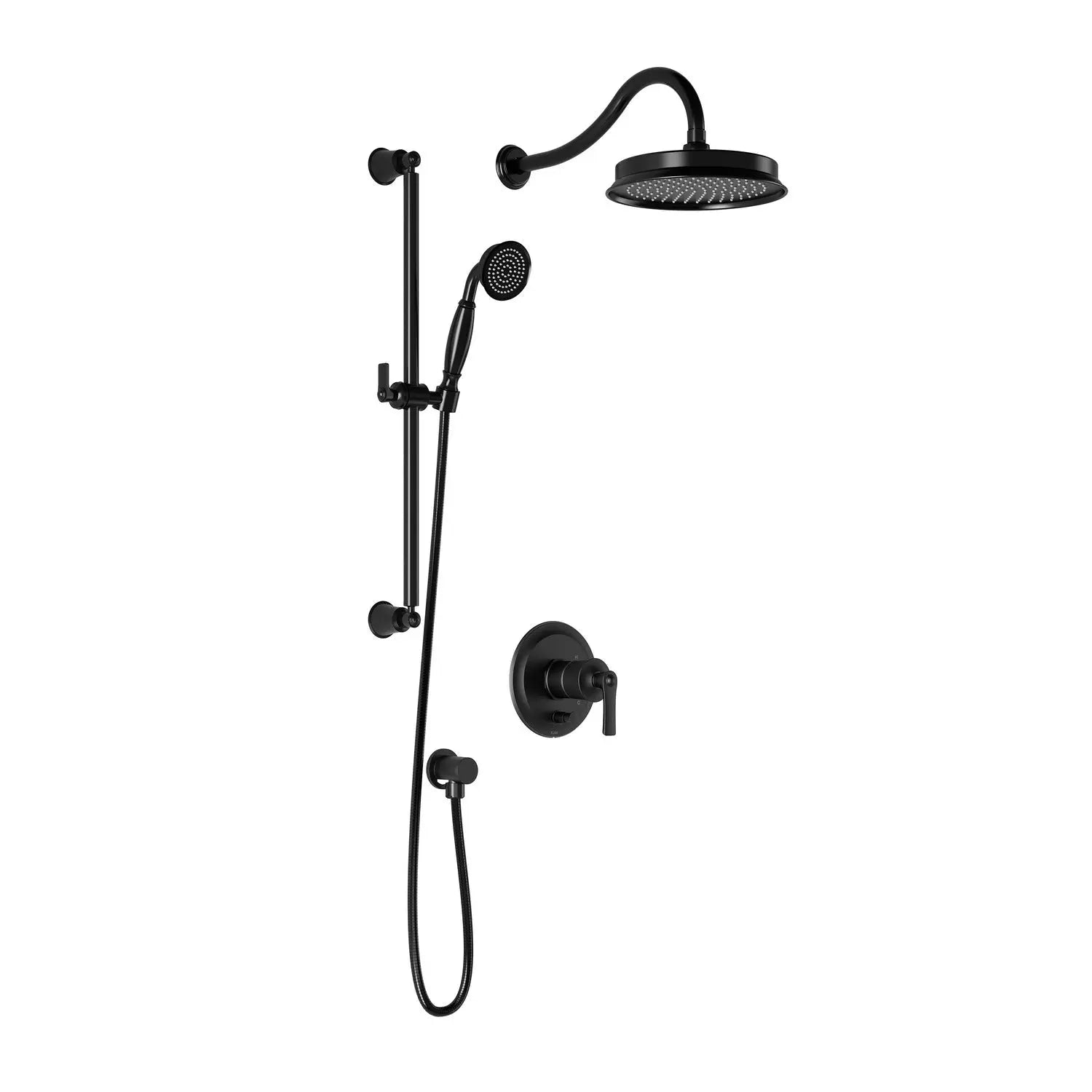 Kalia RUSTIK PB4 (Valve Not Included) : Pressure Balance Shower System Black BF1517-165 - Plumbing Market