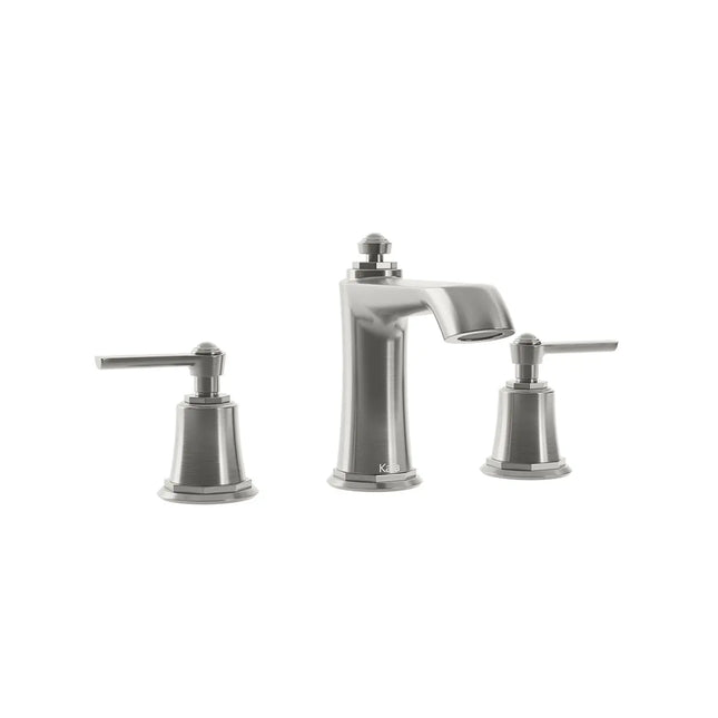 Kalia RUSTIK Widespread Lavatory Faucet Without Drain Pure Nickel PVD BF1484-125 - Plumbing Market