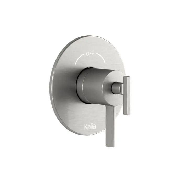 Kalia Round Decorative Trim for 2-Way Type T/P 1/2'' Coaxial Valve with Diverter Pure Nickel PVD 104090-125 - Plumbing Market
