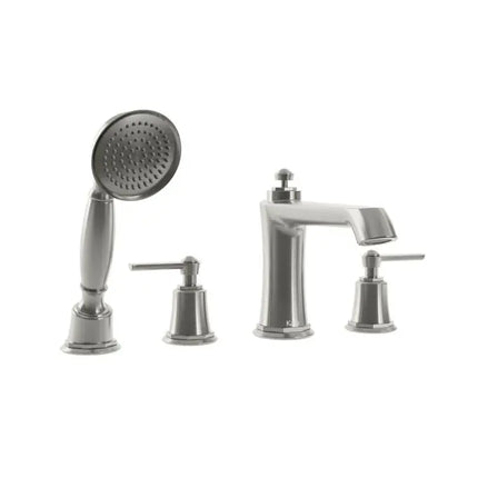 Kalia Rustik Four Piece Deck Mount Bathtub Faucet With Hand Shower - Plumbing Market