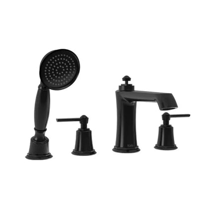 Kalia Rustik Four Piece Deck Mount Bathtub Faucet With Hand Shower - Plumbing Market