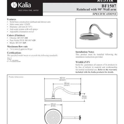 Kalia Rustik T375 Thermostatic Shower Faucet System With Body Jets - Plumbing Market