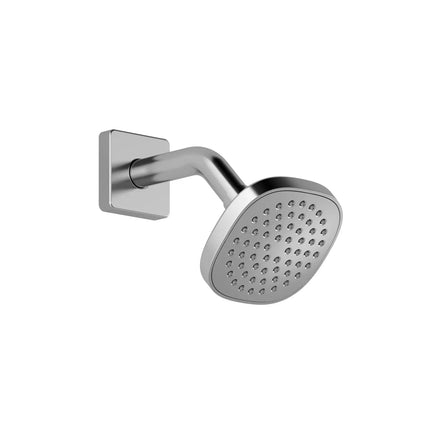Kalia SOBRIO  100mm (4''') Showerhead and 184mm (7 ¼'') 45⁰ Wallarm With Square Flange Chrome BF1762-110 - Plumbing Market