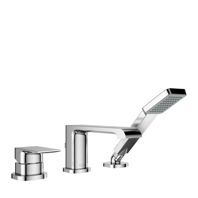 Kalia SOBRIO  3-Piece Deckmount Tub Filler with Handshower - Cartridge Included without Rough-In - Chrome BF1814-110 - Plumbing Market