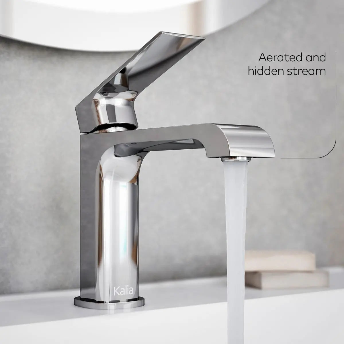 Kalia Sobrio Single Hole Bathroom Faucet With Push Drain - Plumbing Market