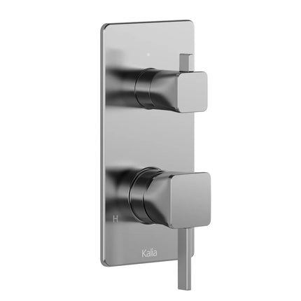 Kalia Square Decorative Trim for ½'' Pressure Balance With Volume Control Valve and 2-Way Diverter - Cartridge Included Chrome 104851-110 - Plumbing Market