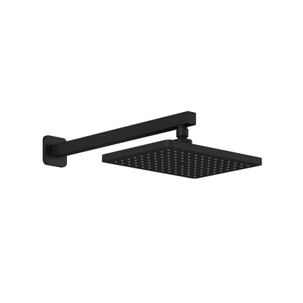 Kalia SquareOne 260mm x 188mm (10 ¼'' x 7 ⅜'') Rainhead and 90 Degrees Wall Arm Matte Black BF1626-160 - Plumbing Market