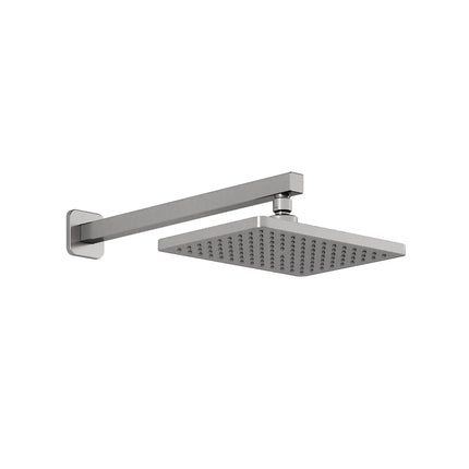 Kalia SquareOne 260mm x 188mm (10 ¼'' x 7 ⅜'') Rainhead and 90 Degrees Wall Arm Pure Nickel PVD BF1626-125 - Plumbing Market