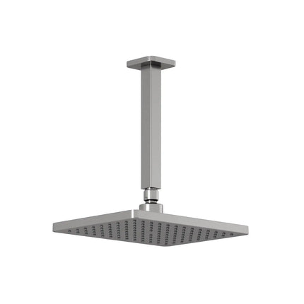 Kalia SquareOne 260mm x 188mm (10 ¼'' x 7 ⅜'') Rainhead and Vertical Ceiling Arm Pure Nickel PVD BF1646-125 - Plumbing Market