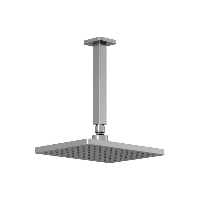 Kalia SquareOne 260mm x 188mm (10 ¼'' x 7 ⅜'') Rainhead and Vertical Ceiling Arm Pure Nickel PVD BF1646-125 - Plumbing Market