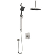 Kalia SquareOne TCD1 PLUS (Valve Not Included) : AQUATONIK T/P Coaxial Shower System with Vertical Ceiling Arm Pure Nickel - Plumbing Market