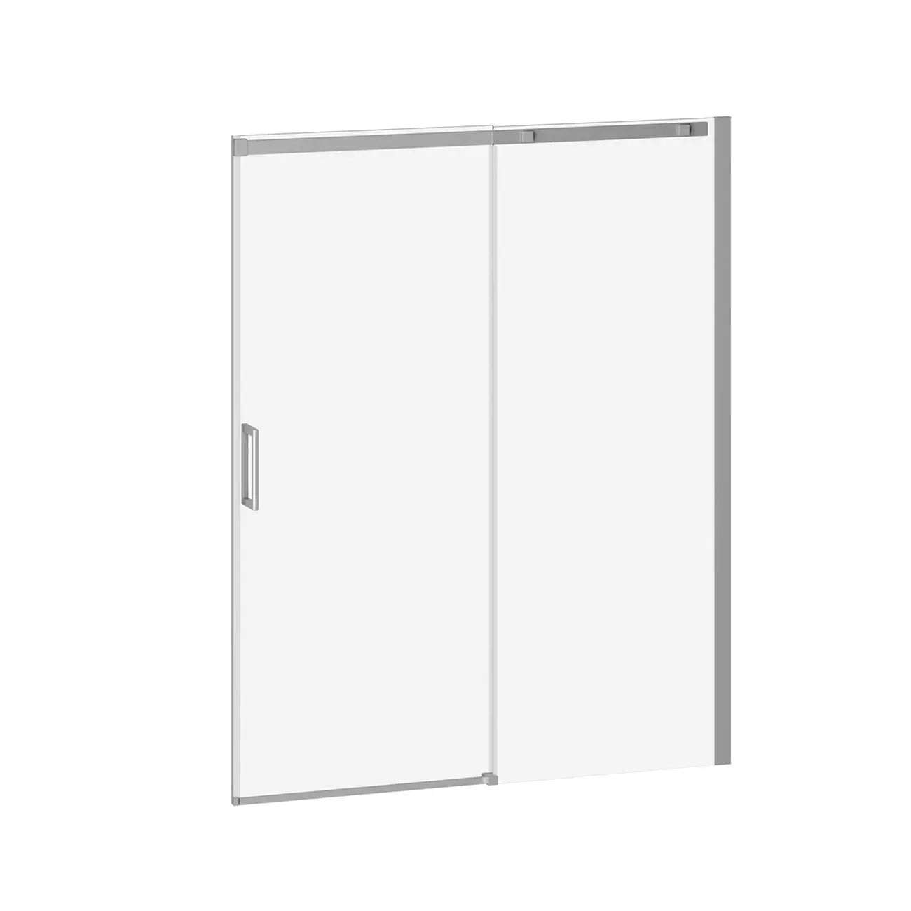 Kalia VIVIO  Alcove Sliding Shower Door 2 Panels 60''x75'' Chrome Clear Duraclean Glass DR1478-110-003 - Plumbing Market