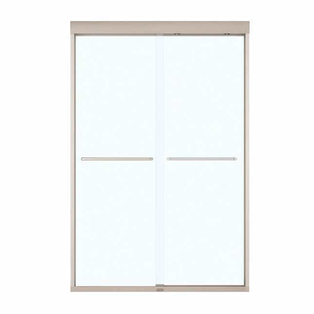 Kameleon 43-47 x 71 in. 8 mm Bypass Shower Door for Alcove Installation with Clear glass in Brushed Nickel - Plumbing Market