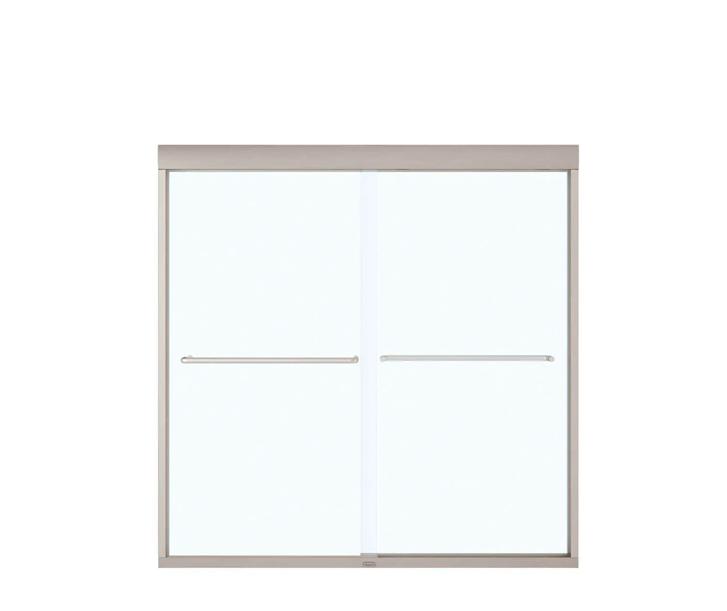 Kameleon 55-59 x 57 in. 6 mm Bypass Tub Door for Alcove Installation with Clear glass in Brushed Nickel - Plumbing Market