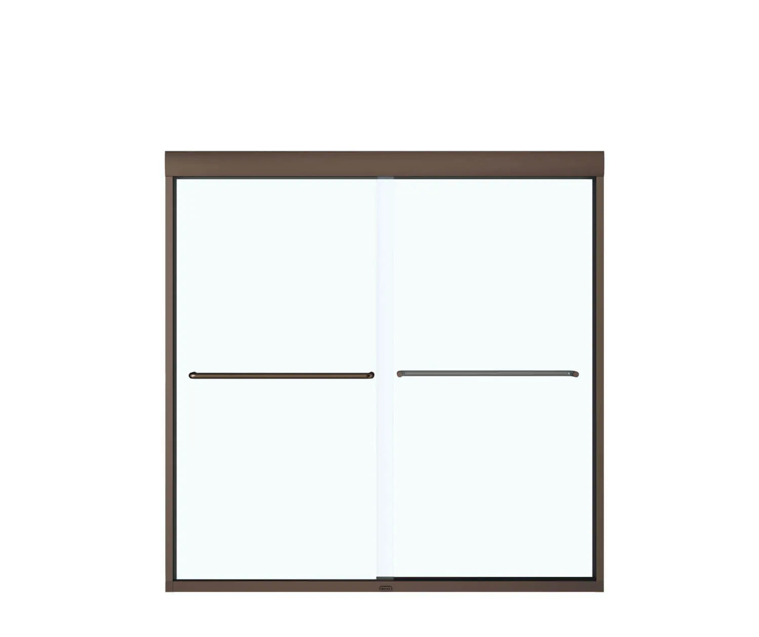Kameleon 55-59 x 57 in. 6 mm Bypass Tub Door for Alcove Installation with Clear glass in Dark Bronze - Plumbing Market