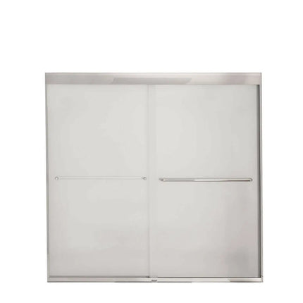 Kameleon 55-59 x 57 in. 6 mm Bypass Tub Door for Alcove Installation with Frosted glass in Chrome - Plumbing Market