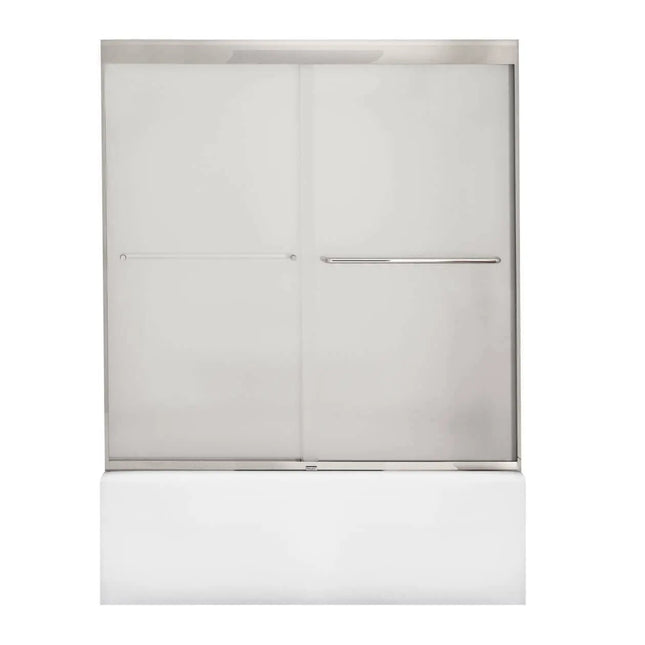 Kameleon 55-59 x 57 in. 6 mm Bypass Tub Door for Alcove Installation with Frosted glass in Chrome - Plumbing Market
