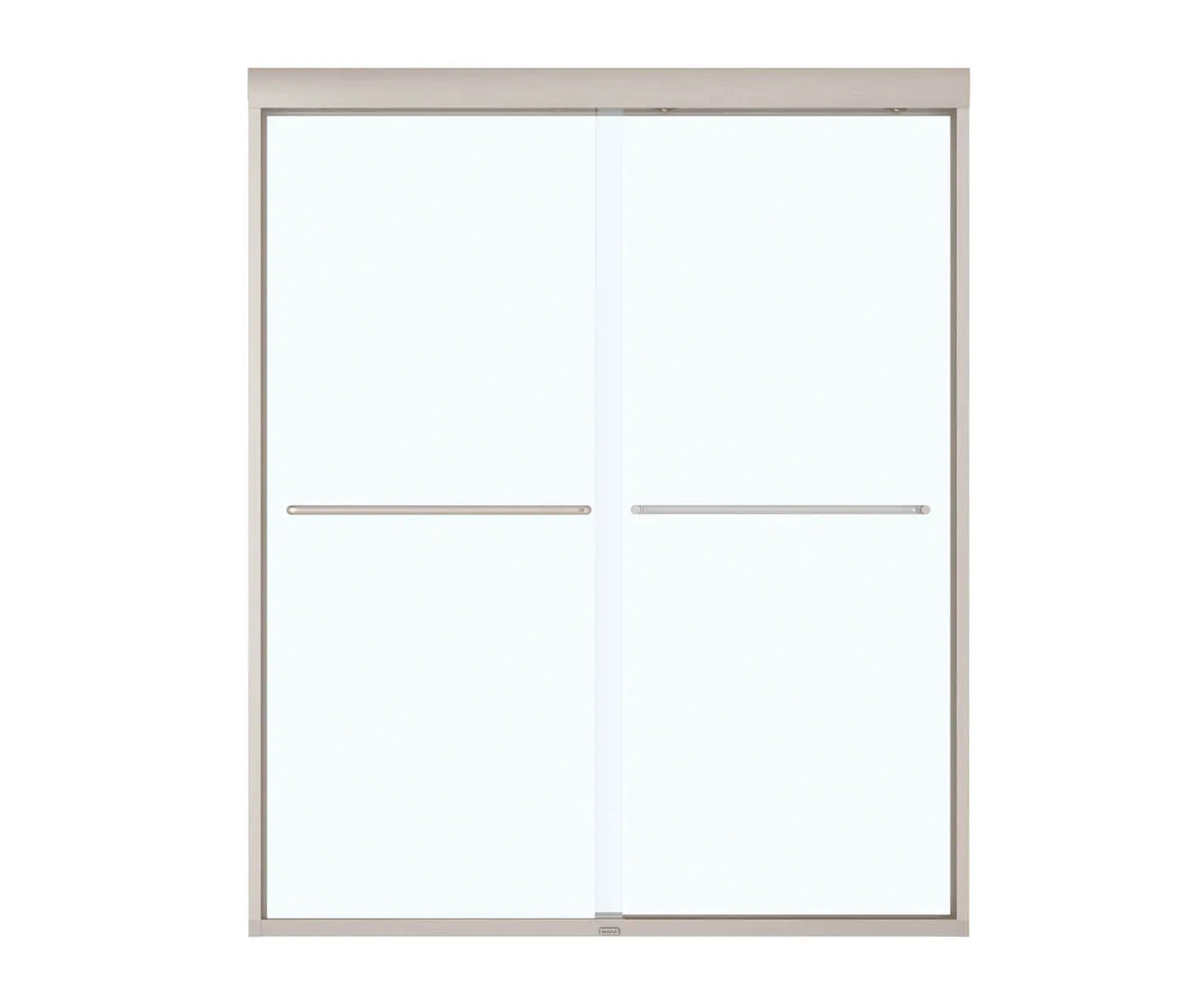 Kameleon 55-59 x 71 in. 6 mm Bypass Shower Door for Alcove Installation with Clear glass in Brushed Nickel - Plumbing Market