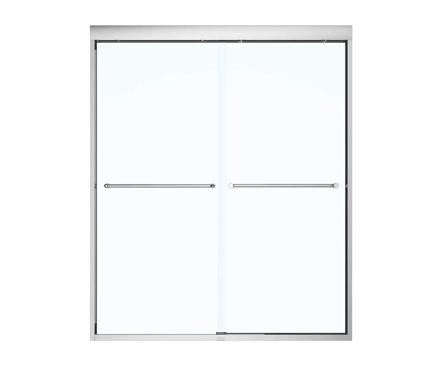 Kameleon 55-59 x 71 in. 6 mm Bypass Shower Door for Alcove Installation with Clear glass in Chrome - Plumbing Market